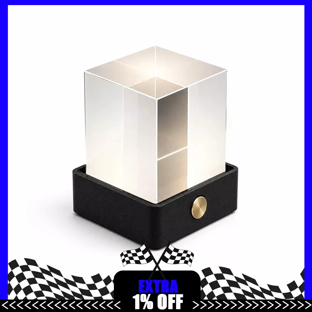 Qianxun Digital Clock Smart cube Live Weather Display, Artistic Desktop Ornament Clock Multi-interface switching Gifts