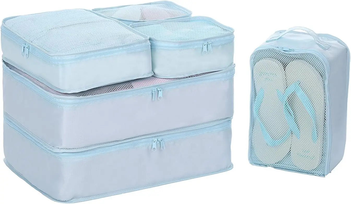 

Travel Packing Cubes, Luggage Organizers with Shoe Bag for Easy Packing