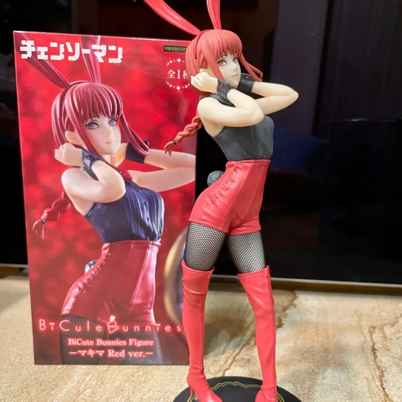 

Original Furyu Chainsaw Man Makima Power Bunny Girl's Anime Desktop Decoration Model Collectible Toy Doll Boy's Birthday Gift