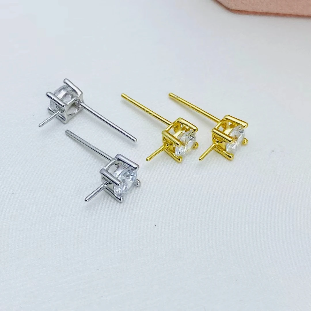 

Серьги из стерлингового серебра 925 пробы, фурнитура для крепления, базовые монтажные детали, аксессуар для жемчуга 10-12 мм, 10 пар/лот