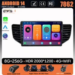 Car Radio For Chevrolet N400 V 2019 For Wuling Hongguang V Navigation GPS Android Auto Stereo Multimedia Player 5G Wifi No 2din
