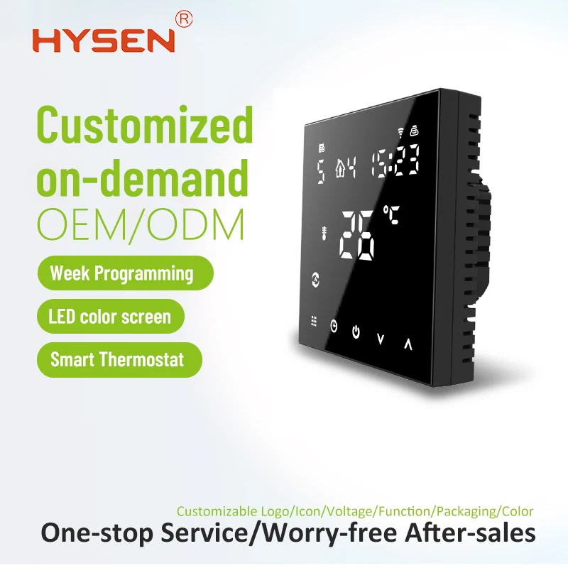 التدفئة الكهربائية 16A التحكم في درجة الحرارة شاشة تعمل باللمس الرقمية متحكم في درجة الحرارة سخان المياه تويا واي فاي ثرموستاتي #3