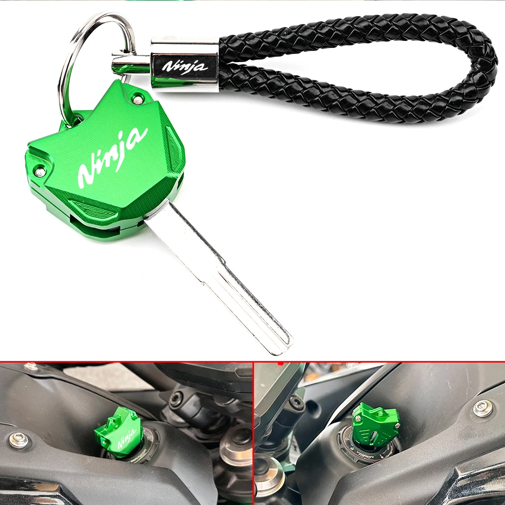 

Motorcycle Keychain Case Shell & Keychain Key Ring For NINJA 1000 SX 650 500 400 ZX-6R ZX-7R ZX-10R ZX-12R ZX-14R NINJA650