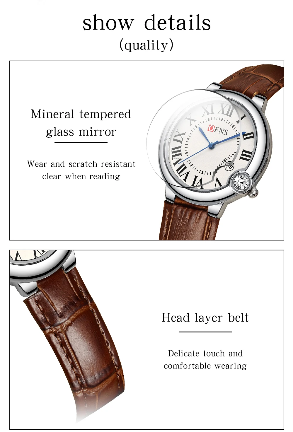 OFNS Brand 1512 Fashion Roman Scale Couple Quartz Watch Multi functional Fashion Waterproof Quartz Men's and Women's Watch 2024