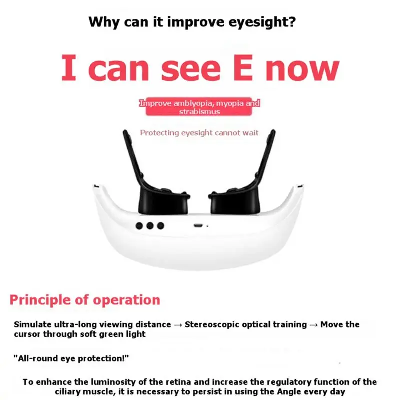 【ESSENTIALS】Inteligentne urządzenie do treningu wzroku, masażer oczu, maska do pielęgnacji oczu, relaksacja, odprężenie, odpoczynek w podróży, regeneracja dla dzieci, naprawa wzroku przy krótkowzroczności