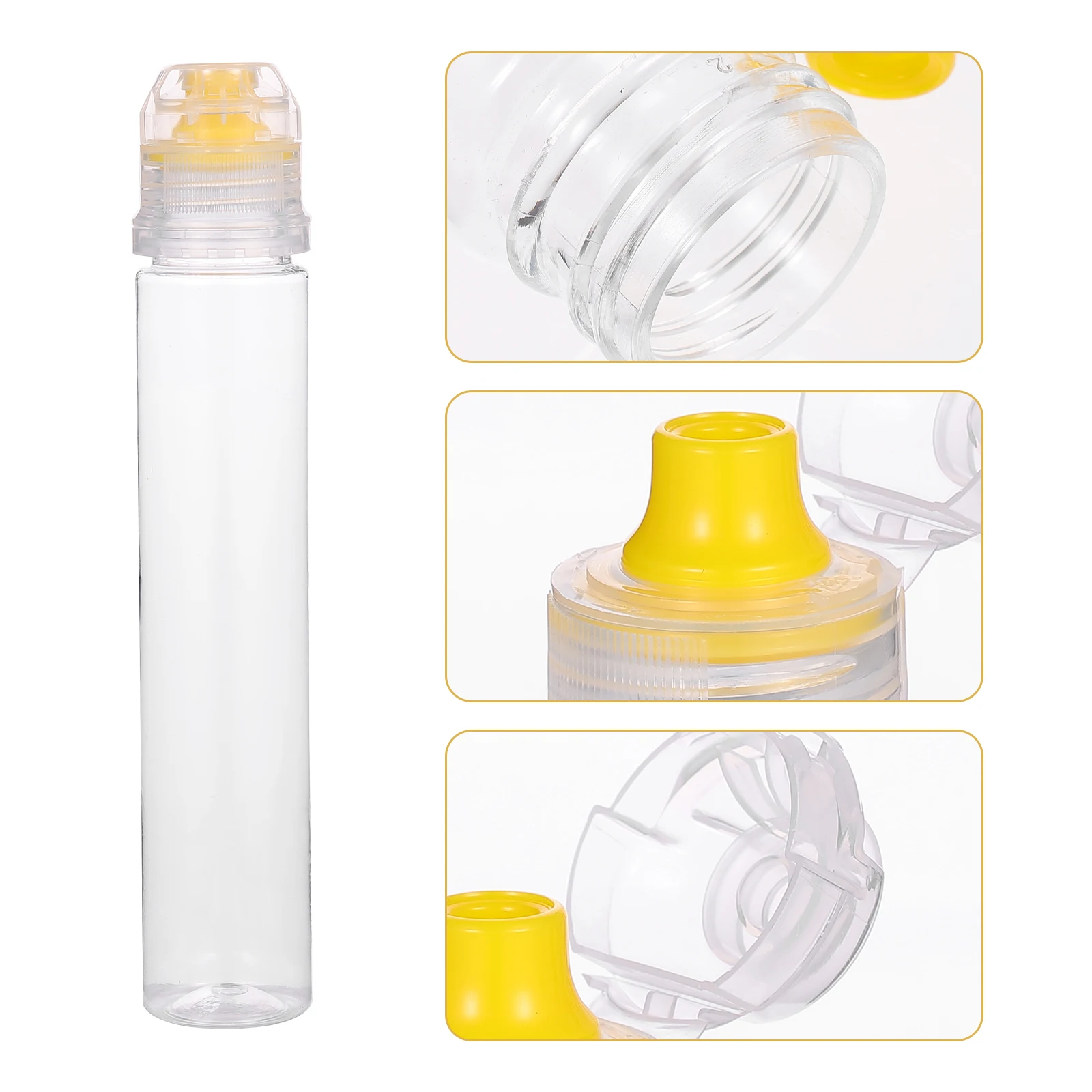 

10 Pcs Squeeze Bottles Kitchen Storage Reusable Sauce Subpackaging Empty Anti leak Thick PET Plastic Juices Spices Honey Jam