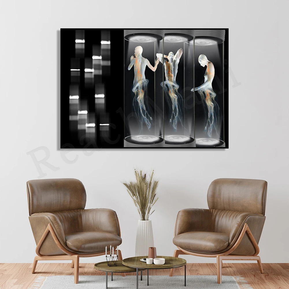 Sci-Fi After Dark, Genetics Science Art - Gene Art - Clinic Lab Decor Canvas Print Poster