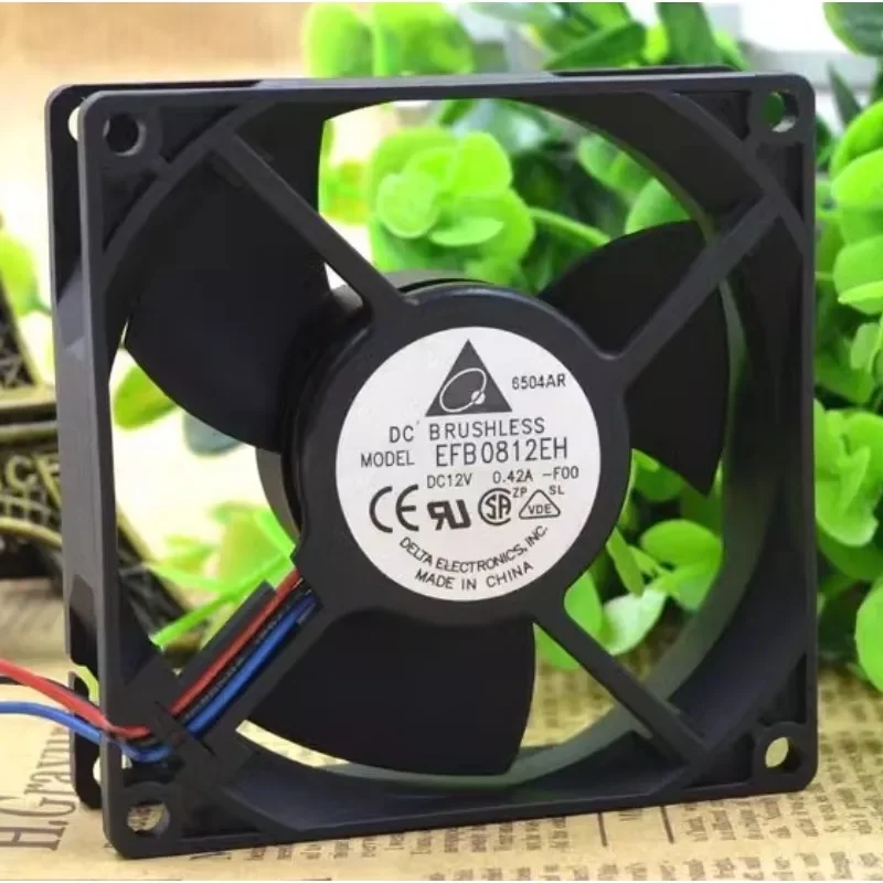 New Fan For Delta EFB0812EH 8CM 8025 12V 0.42A Dual Ball High Air Flow Server Fan EFB0812EH F00 R00