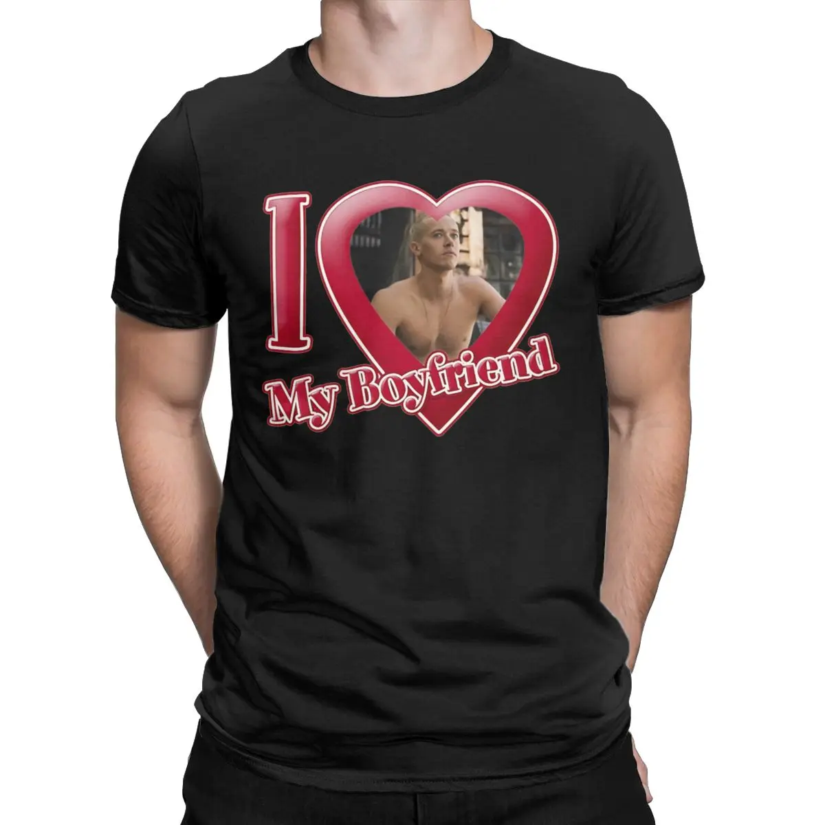 I Love My Boyfriend Tom Blyth T-Shirt Men Round Neck Pure Cotton T Shirt Coriolanus Snow Short Sleeve Tees Summer Clothes