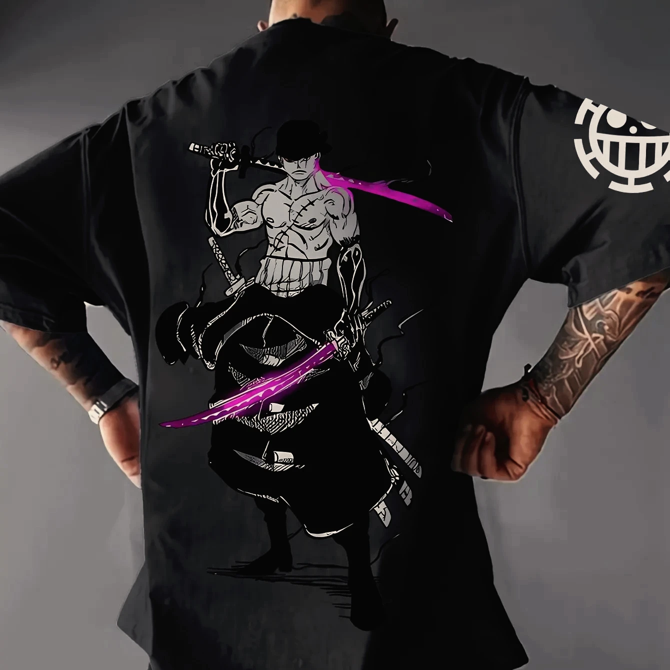 Uma peça zoro anime camiseta de manga curta masculina novo verão algodão streetwear casual topo gráfico camiseta oversized y2k roupas unisex