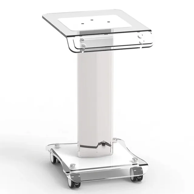 Customer Print Logo Desktop Beauty Salon Trolley Cart Pedestal Rolling Wheel Aluminum Stand Personal Care Appliance Parts