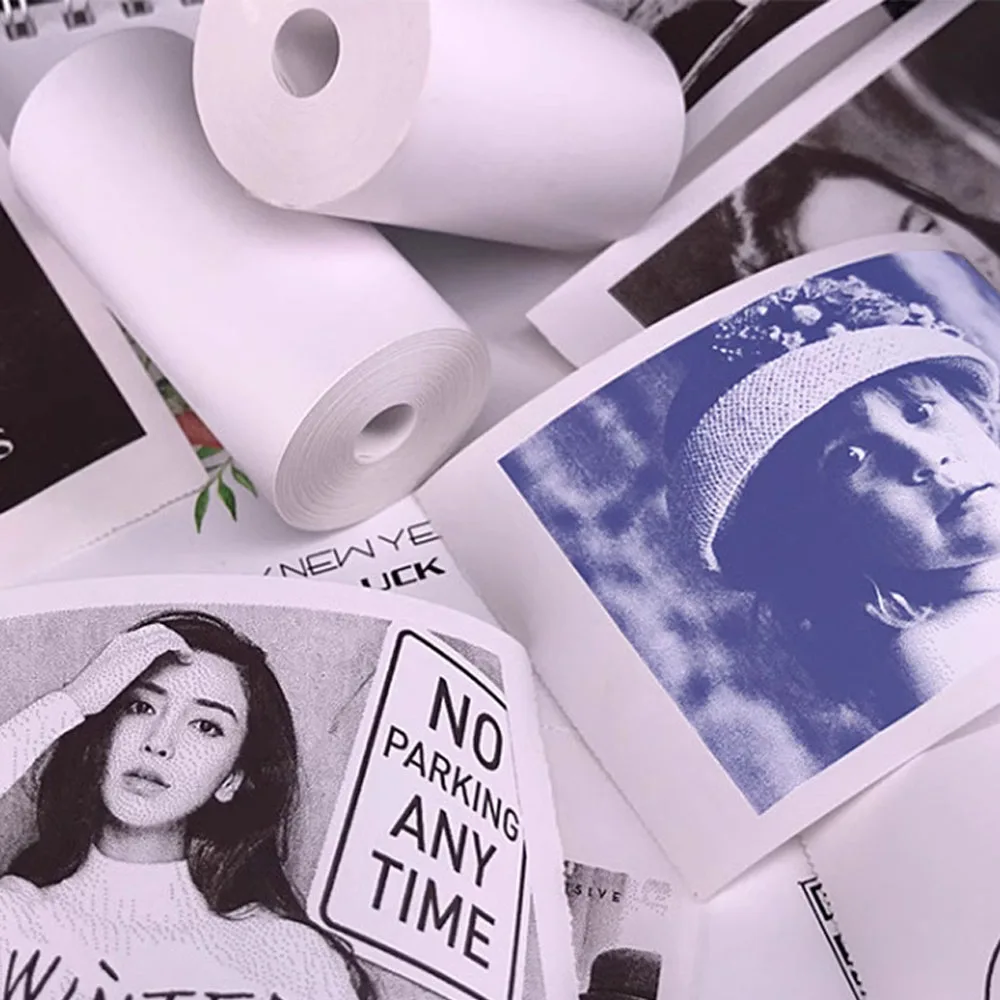 Soybean ZK18 40Rolls Color Thermal Paper Label For Mini Printer Instant Print Kids Camera Photo Paper Red+Orange+Blue+Green *10