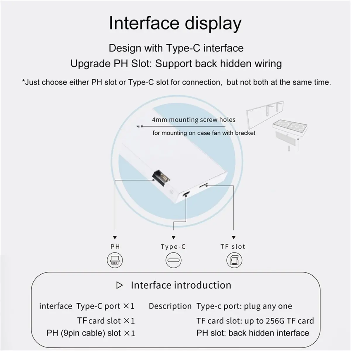 B21B 8.8inch Computer Temp Monitor (Dynamic Theme Supported), IPS Type C Secondary Screen CPU RAM HDD Data FPS Monitor White