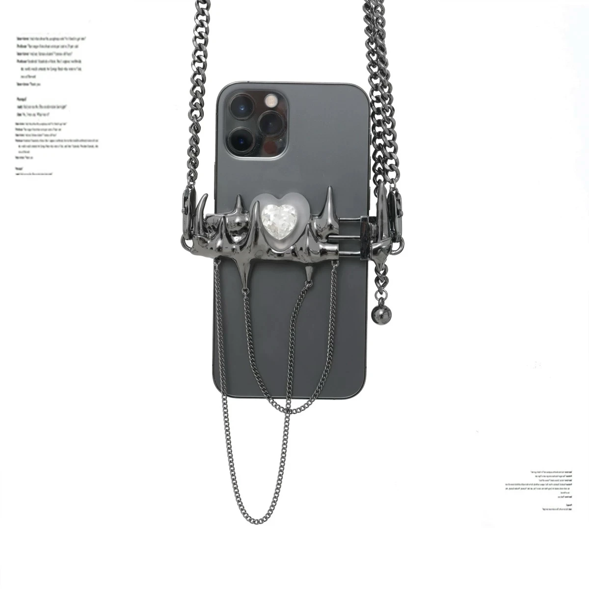 

Original heart rate chart crossbody phone chain, phone back clip, a fashionable item that liberates hands