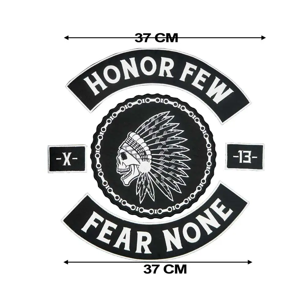 honor few,fear none Embroidered large Patch Applique Sewing and iron Hip Hop punk biker Band Rock Clothes Essential item