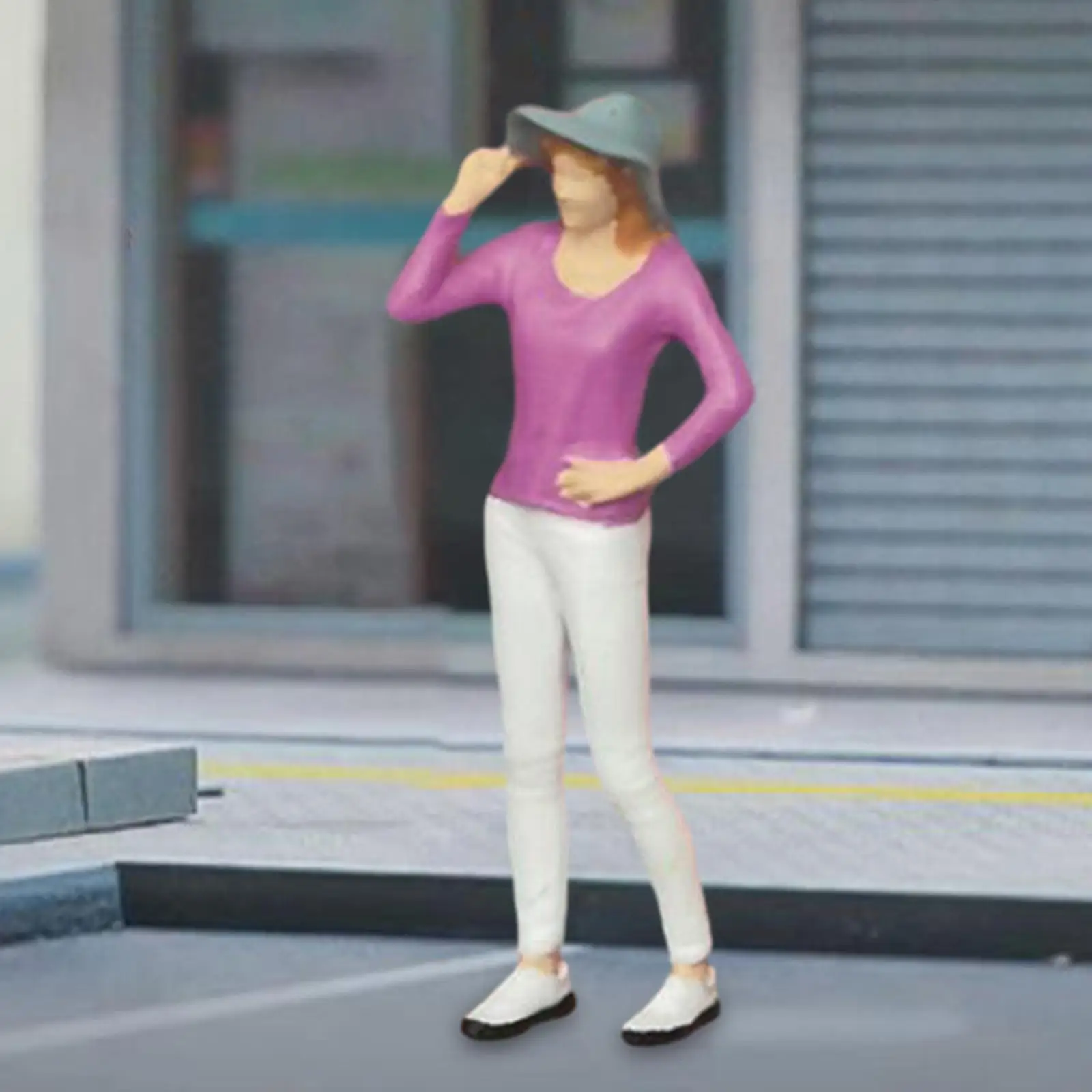 شخصيات ديوراما المعمارية للبناء ، مشهد مصغر ، نموذج طاولة الرمل ، التماثيل الناس ، تخطيط القطار ، 1: 64