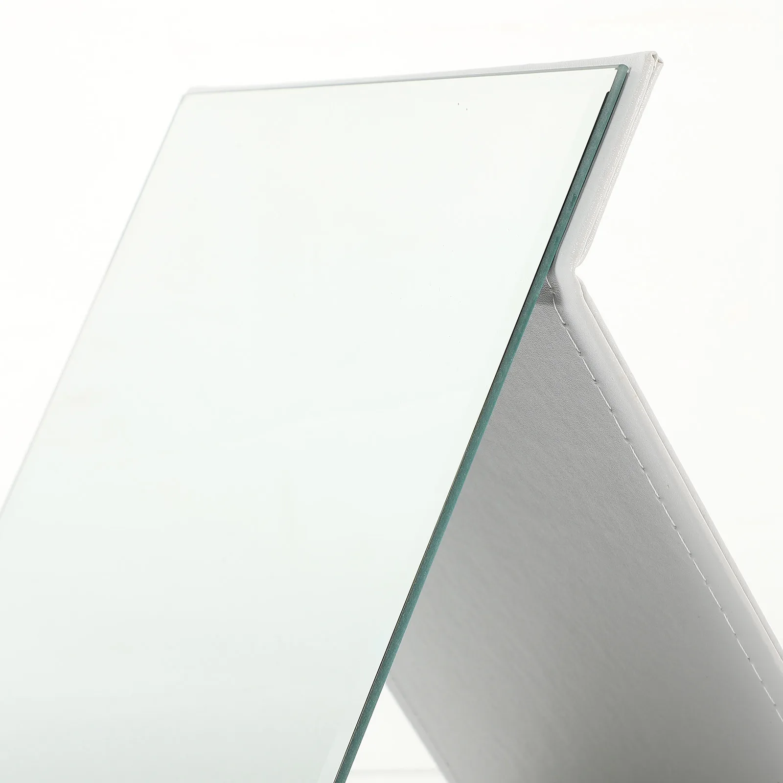 

Alipis Small Mirror for Desk Travel Portable Folding Glass Handheld Lighted White Tabletop Beauty Mirror