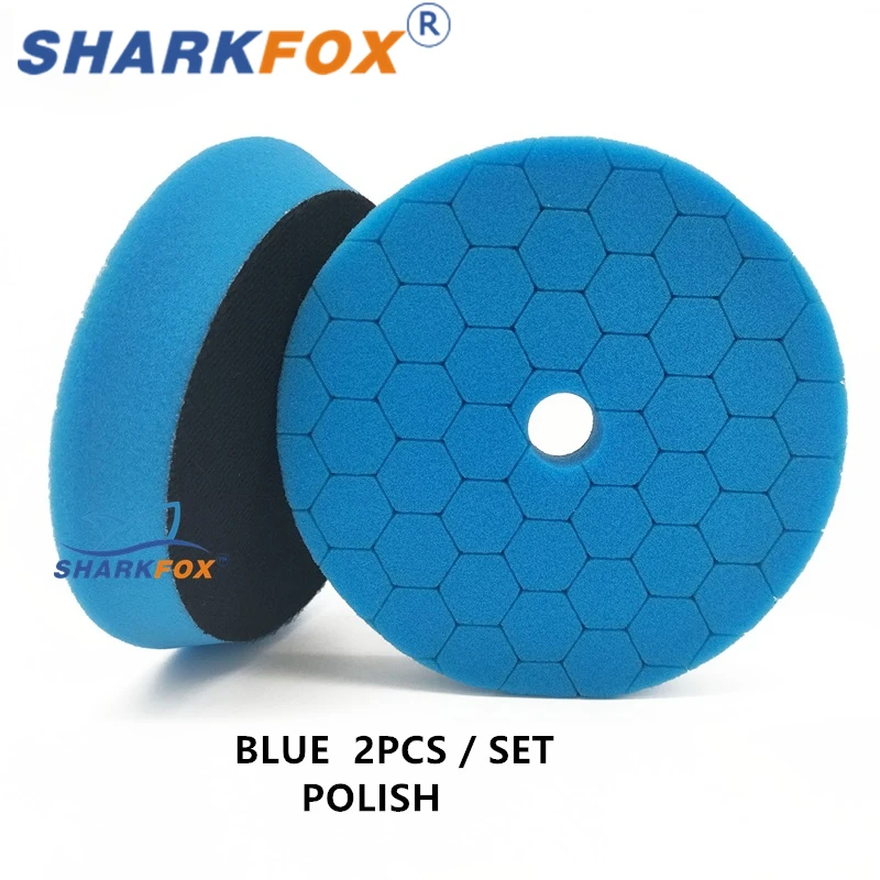 Sharkfox Polijsten Pads 3/5/6 Inch Duitsland Foam Buff Spons Pads Auto Buffing Pad Set voor DA/RO Polijstmachine Buffer Gereedschap