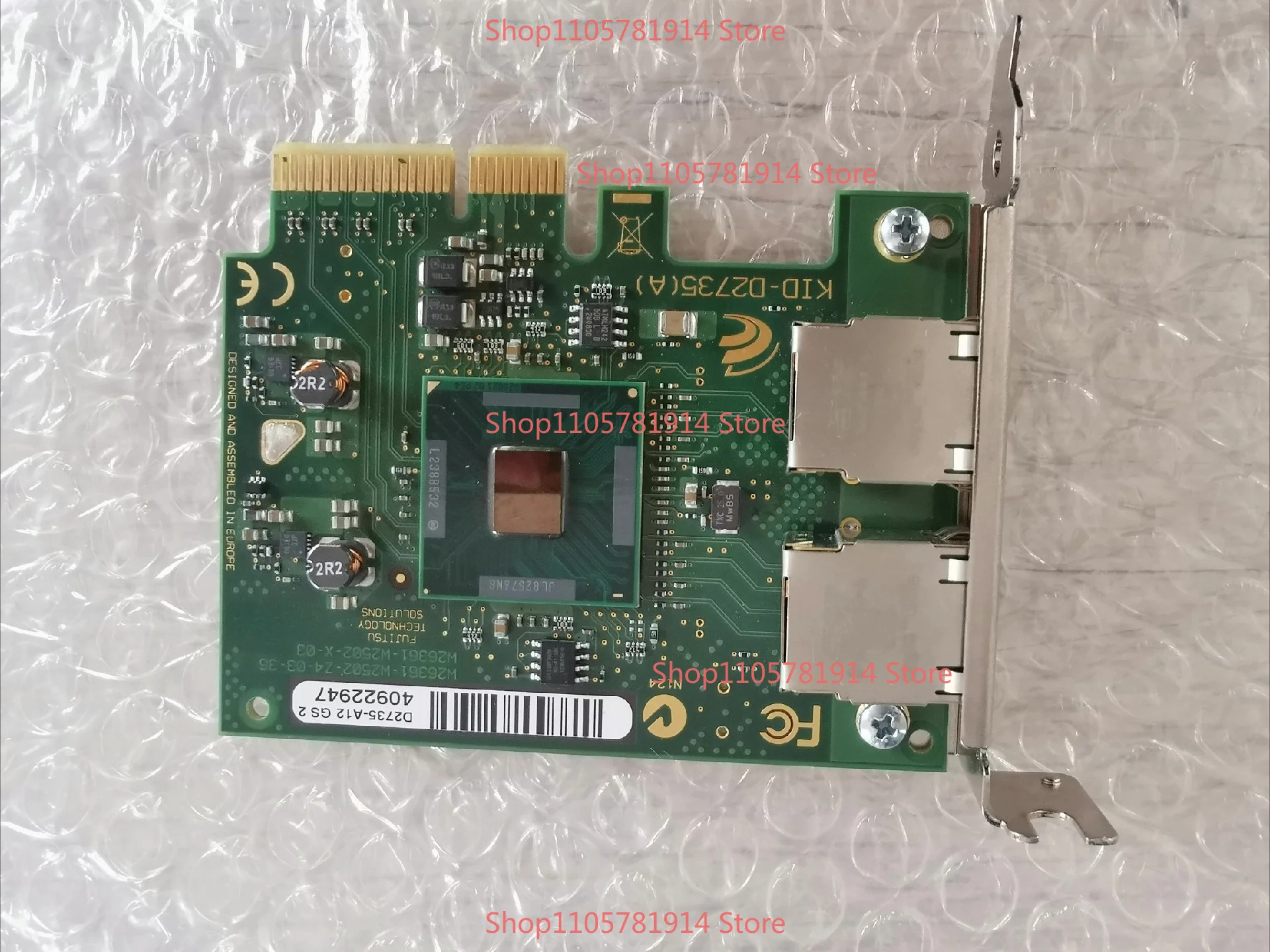 For Fujitsu Disassembly Intel82576, Dual Port Gigabit Network Interface Card Half Height Flap