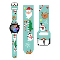 MINISO 20mm Christmas 1 printed watch strap for Samsung Galaxy Watch 7 6 5 Band Replaceable Bracelet for Xiaomi Huawei Watch