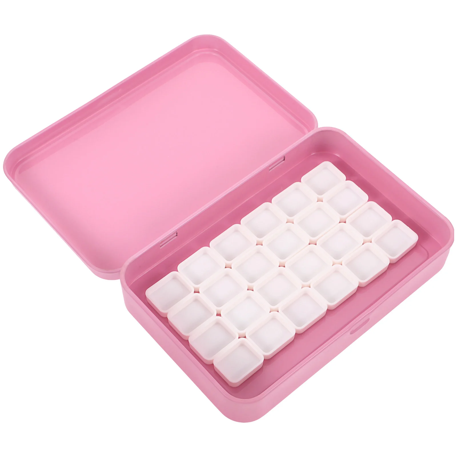 

1Set Watercolor Paint Box Flat Grid Compartments Durable Metal Storage Case Perfect Painting Tool Artist Student Gift