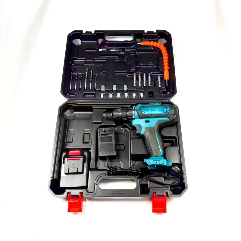 عبر الحدود الأكثر مبيعا 21 فولت متعددة الوظائف قابلة للشحن الحفر اليد بطارية الليثيوم الحفر مجموعة المسمار المنزلية الصغيرة المنزلية