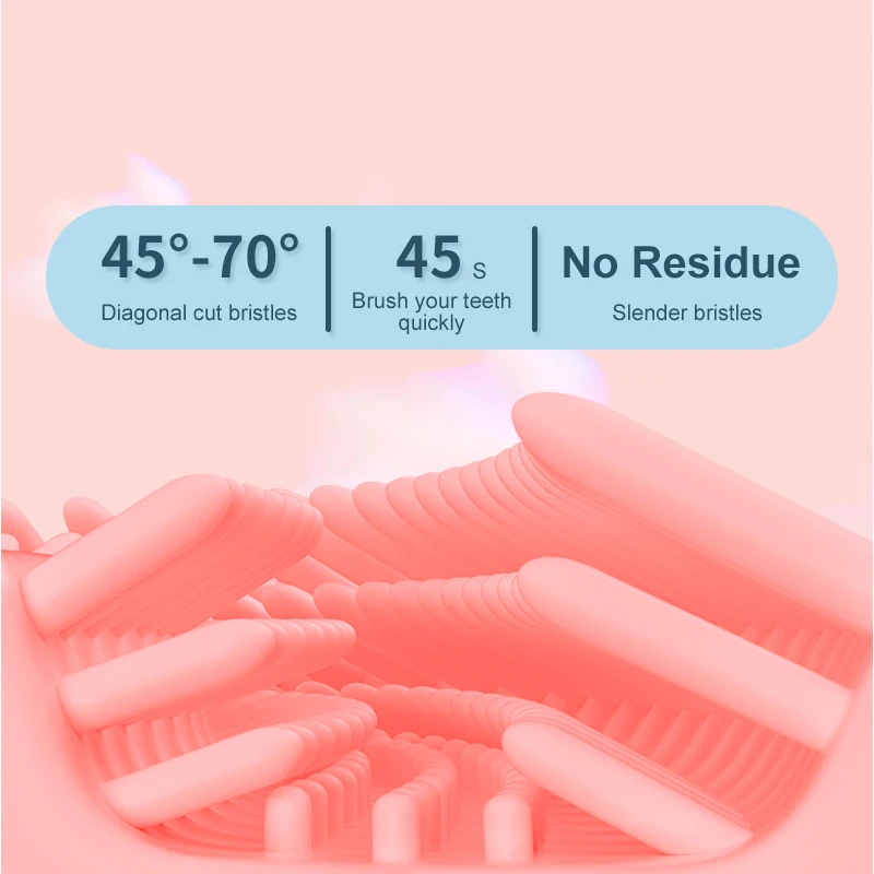 Cepillo de dientes eléctrico para niños, cepillo de dientes sónico inteligente en forma de U, Ultra sónico, 360 grados, blanqueamiento dental para niños, resistente al agua IPX7