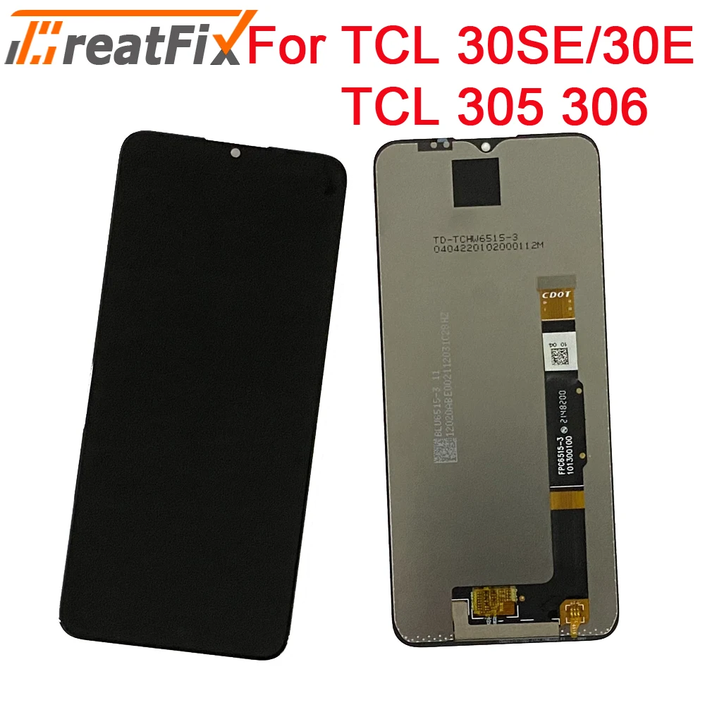 

Original For TCL 30 SE 30SE LCD 6165H 6165A 6165A1 Display Touch Screen Digitizer For TCL 30E 6127 lcd Assembly Replacement