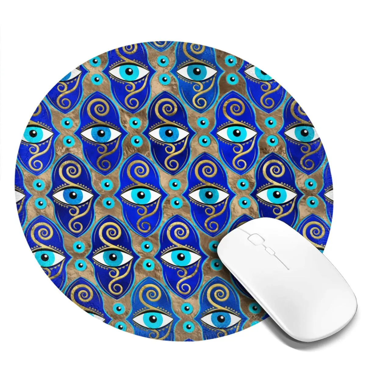 Abstract Evil Eye Mouse Pad Charm Pattern Graphic Rubber Mousepad For Notebook Computer Comfortable Kawaii Quality Mouse Mats