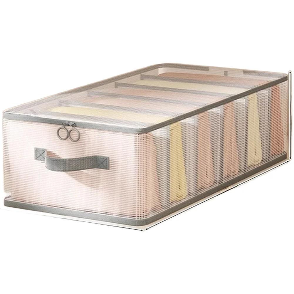 Multi Compartment Storage Box Foldable Storage Bag Foldable Storage Box Breathable Mesh Fabric Sectioned Compartments
