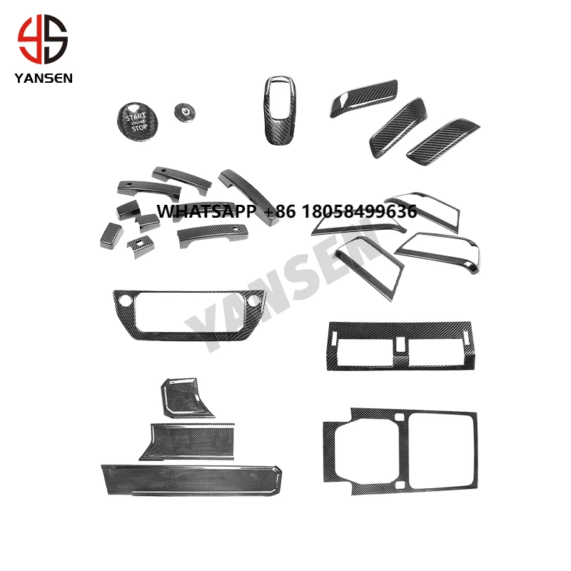 

Dry Carbon Fiber Car Interior Accessories Decoration Cover Sticker for Land Rover New Defender 2020-2021 Bodykit