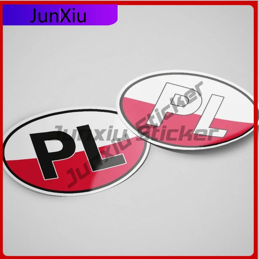 

Poland PL Sticker Creative Laptops Mobile Phones Cool Trunks Outdoor Safety Warnings Anti UV Scratch Resistant Vehicle Decor