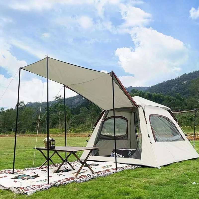 

2-в-1 уличная портативная складная палатка с посеребренным покрытием, утолщенное солнцезащитное оборудование для кемперов
