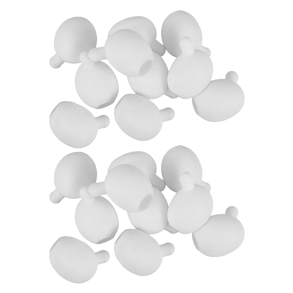 20 Pcs Bubble Blowing Toy Inner Replacement Bubbles Squeeze Parts White Inserts Silicone Making Props for Toys