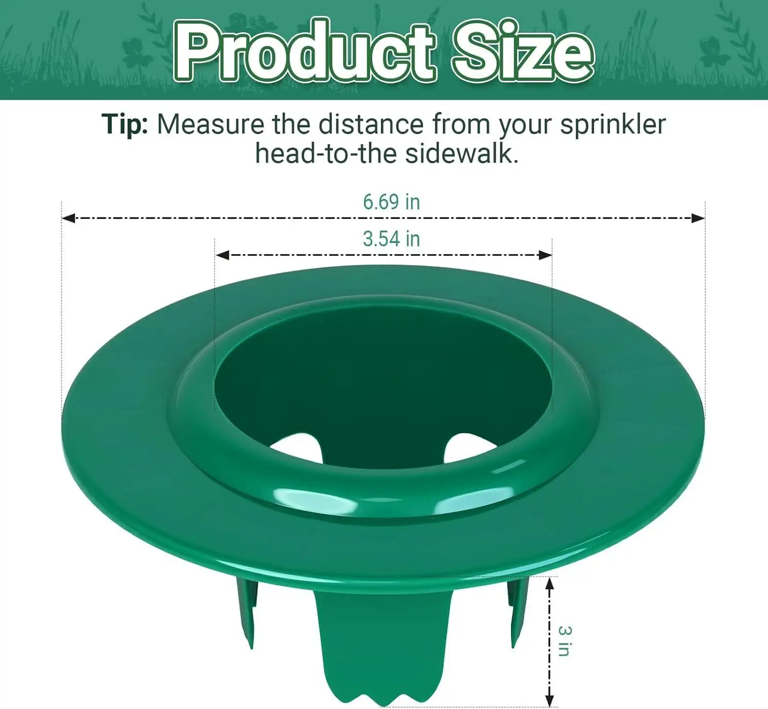Sprinkler Head Protector 6pcs Adjustable Depth Irrigation Sprinkler Spray Guard for Lawn Yard Garden Backyard Porch Farm Country
