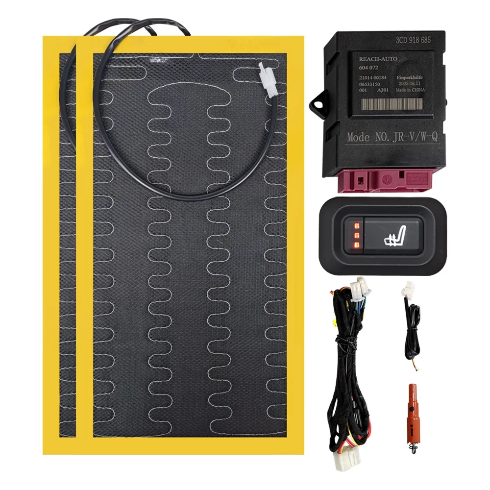 

Универсальный комплект для подогрева автомобильных сидений 12В, 2 грелки с проводкой, 3-режимный переключатель, полный комплект для подогрева сидений