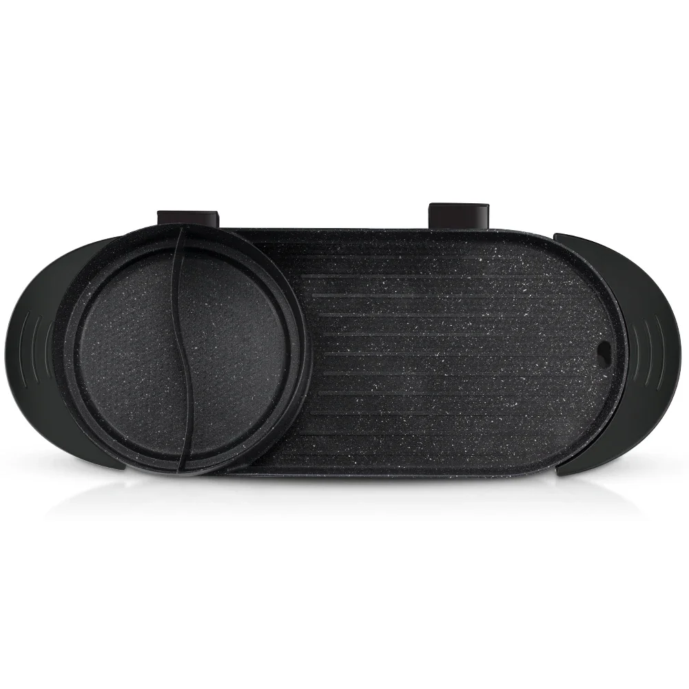 

#For Electric Grilled 2 in 1 Hot Pot BBQ Grill Electric Multifunctional Home Smokeless Hot Pot Baking Tray Double Pot De