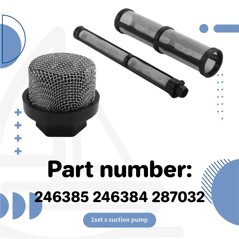 مجموعة شاشة فلتر الرش الممتازة بدون هواء 246385 246384 287032 مضخة شفط معدنية لبخاخات Graco 390 395 490 495 595 3400