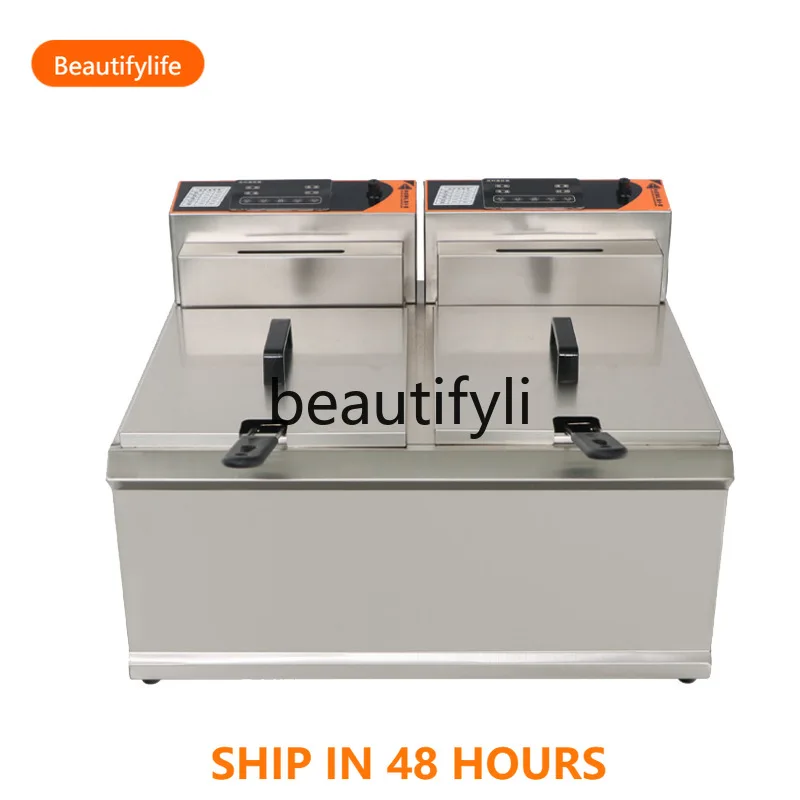 

Single Cylinder Single Screen Desktop Electric Fryer Commercial Electric Fryer Burger Shop Kitchen Fryer H