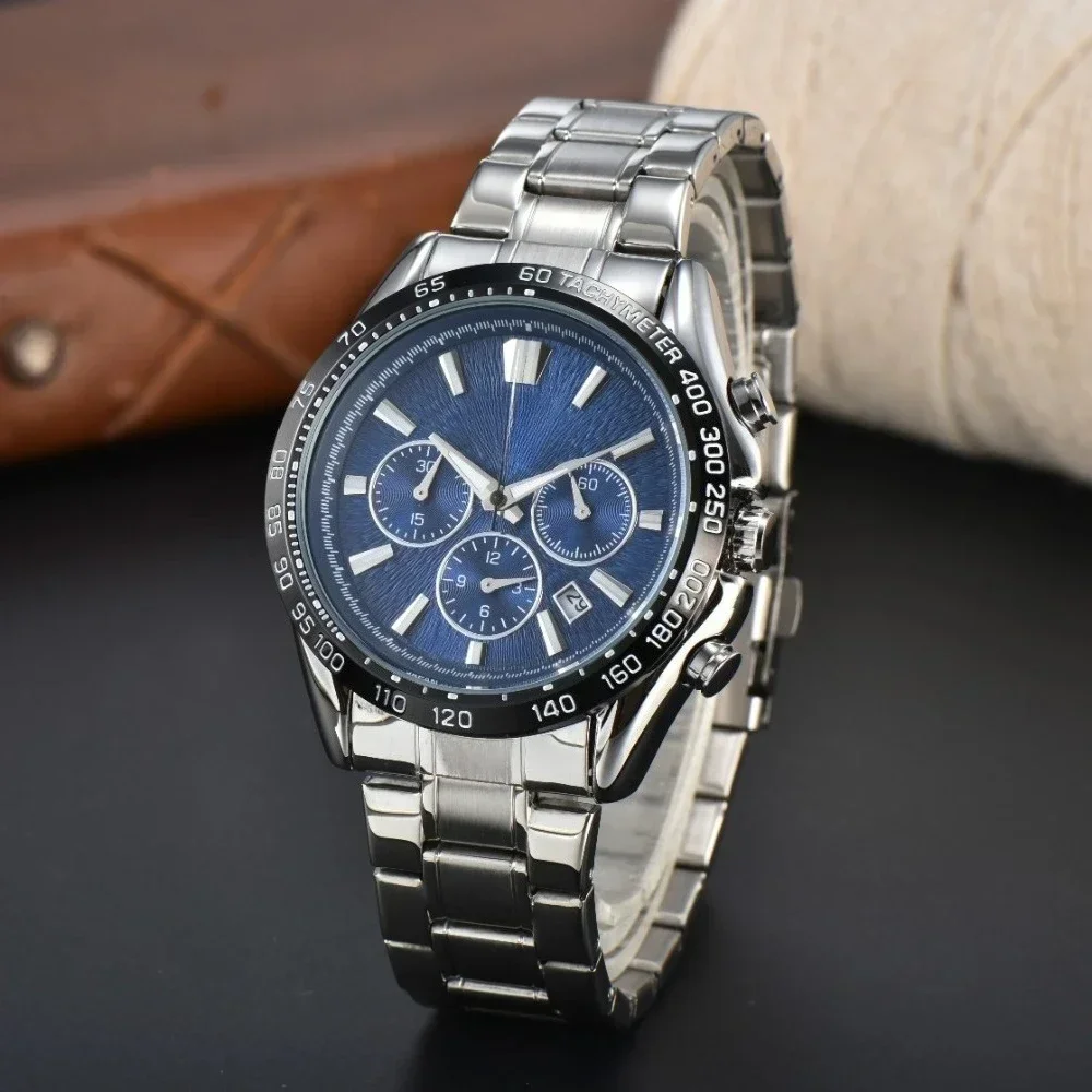 

2025 Men's Watches Rhombus Mirror Original Quartz Watch for Man Waterproof Luminous Stainless Steel Wristwatch Male Date Week