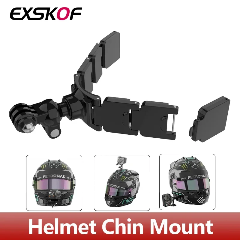 Motorcycle Helmet Chin Mount Kit For GoPro Hero 13 12 11 10 9 8 Insta360 X2 X3 X4 DJI Osmo Action 5 4 3 2 AKASO Action Cameras