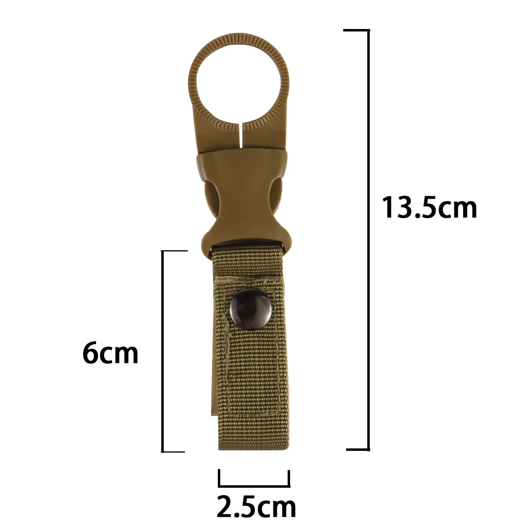 Molle Attach Webbing Outdoor Quickdraw Carabiner Backpack Hanger Hook Camp Hike Water Bottle Clip Hang Clasp Buckle Holder Tool view 4