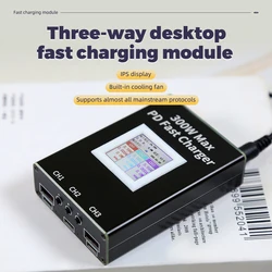 Three-Way Desktop Fast Charging Module Buck-Boost Fast Charging Module With Display 300w High Power 12v Liter 20v Boost