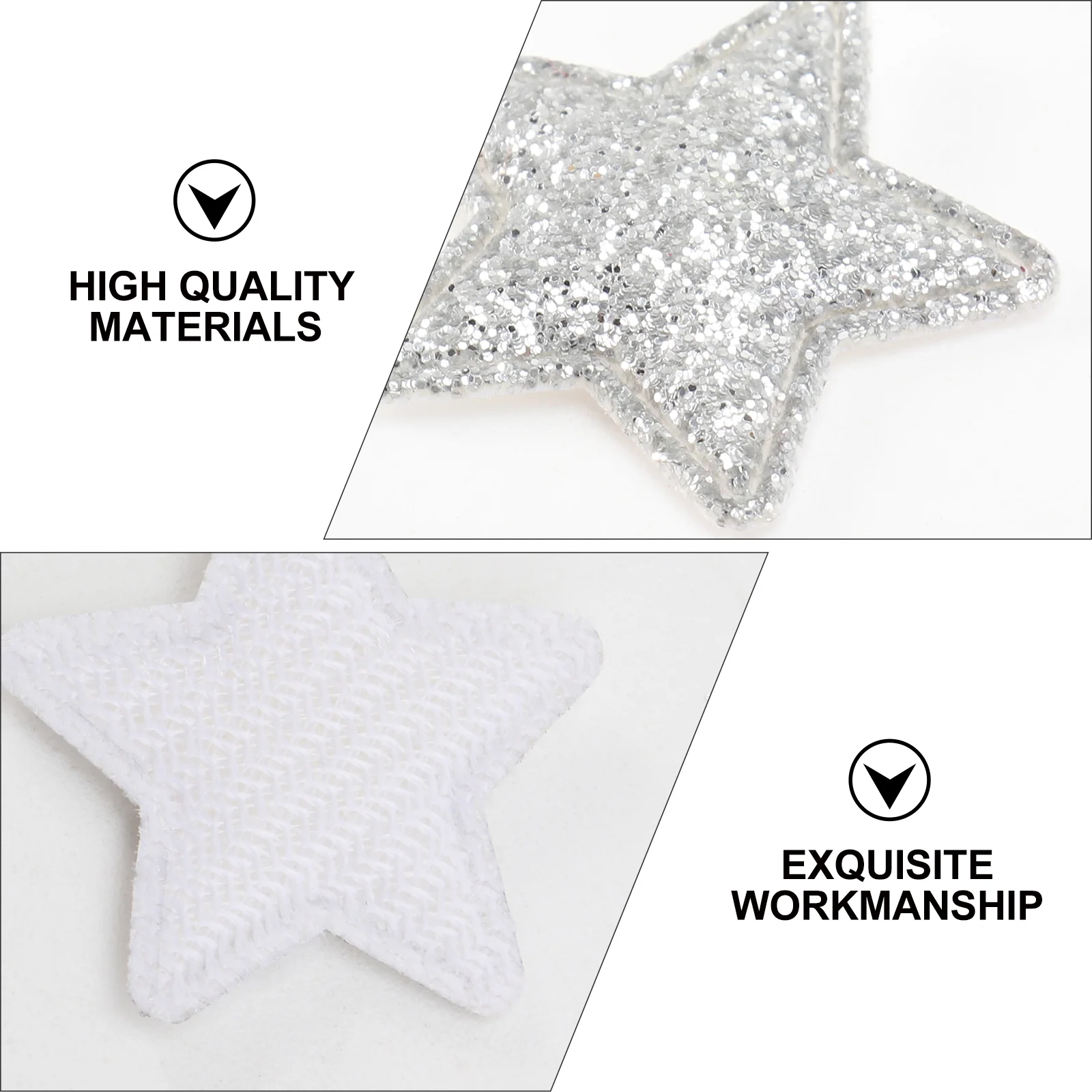 100 PCS Pentagram Patch Star Stickers Garment Accessories Applique Clothing Fabric Pattern Patches