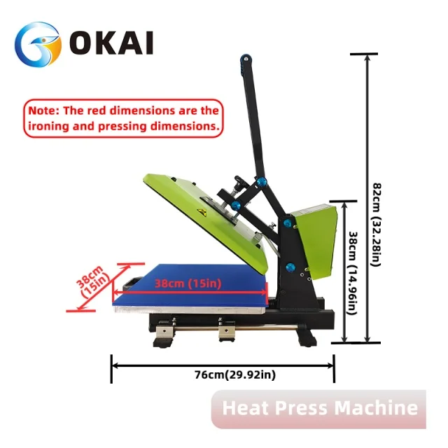 

OKAI Hot Pressing Digital Transfer Heat Press Machine for T Shirt Stretchable Heat Press Machine