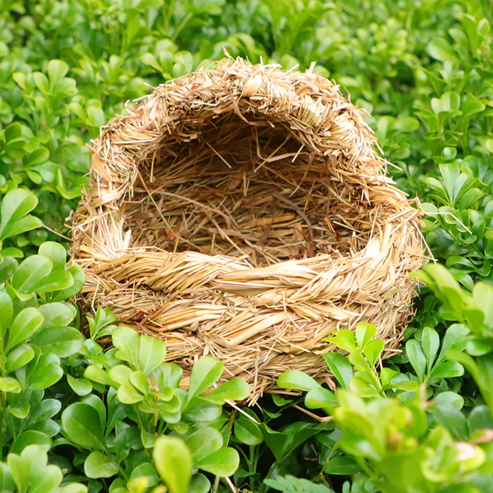 

Straw Pet Nest Durable Weaving Bed Simple Grass Cat Rabbit Living Place Small Pets Guinea Hamsters Decorative Supplies