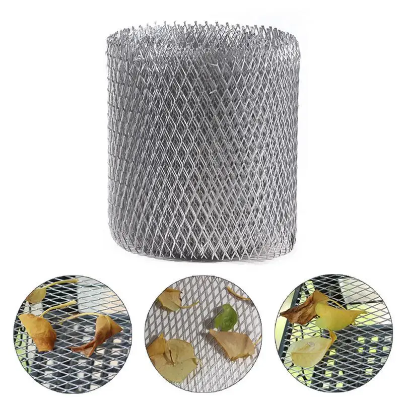 Aluminum Gutter Guard With Pair Of Glove Anti Clogging Mesh Cover Durable Guards Leaf Protector To Prevent Leaves Branches