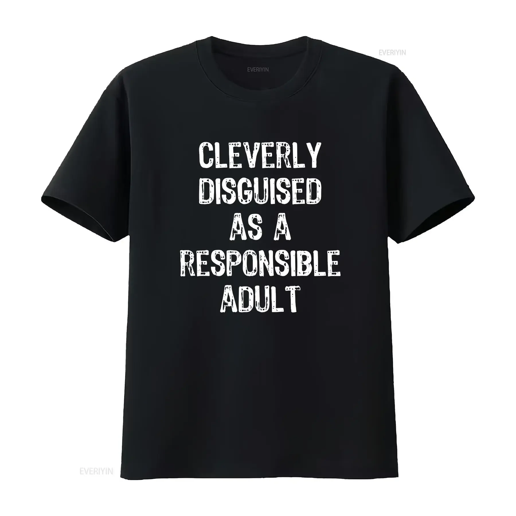 Cleverly Disguised As A Responsible Adult Kids T Shirt vintage Washed Casual Stylish Slightly Breathable designer clothes