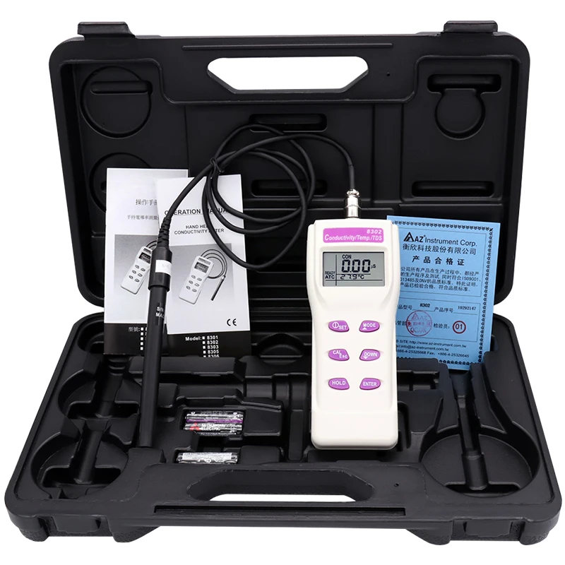 AZ8302 industrial portable water tds/conductivity meter temperature thermal conductivity meter