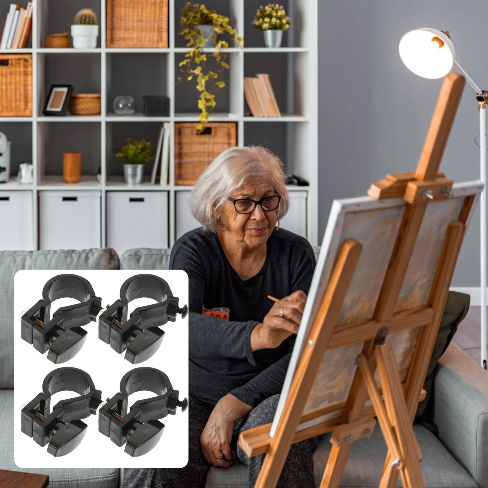 

1Set Easel Tray Parts Sturdy Replaceable Adjustable Buckles Portable Accessories for Beginners Students Wine Painting Classes